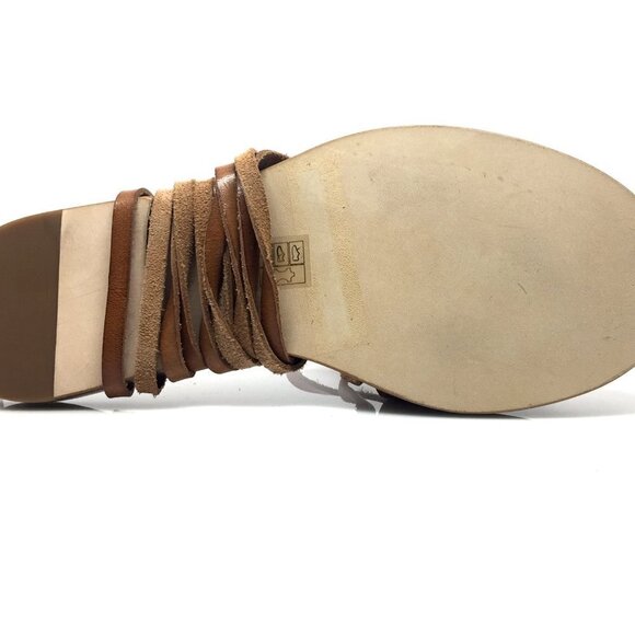 NEW  MAXMARA WEEKEND TIFFANY Leather Wrap Sandals - Picture 5 of 7